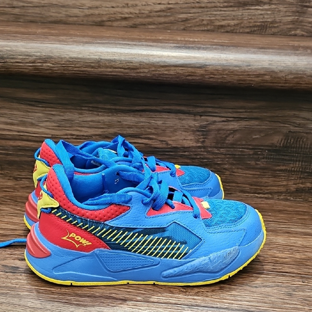 Puma Blue and Yellow Sneakers Lightweight Athletic Design